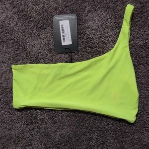 neon yellow crop top